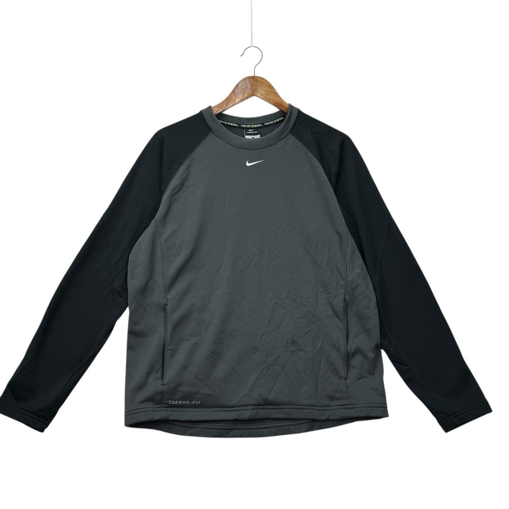 Nike M BSBL Baseball Therma-Fit Sweatshirt Men's Black Gray M‎ Pullover LS